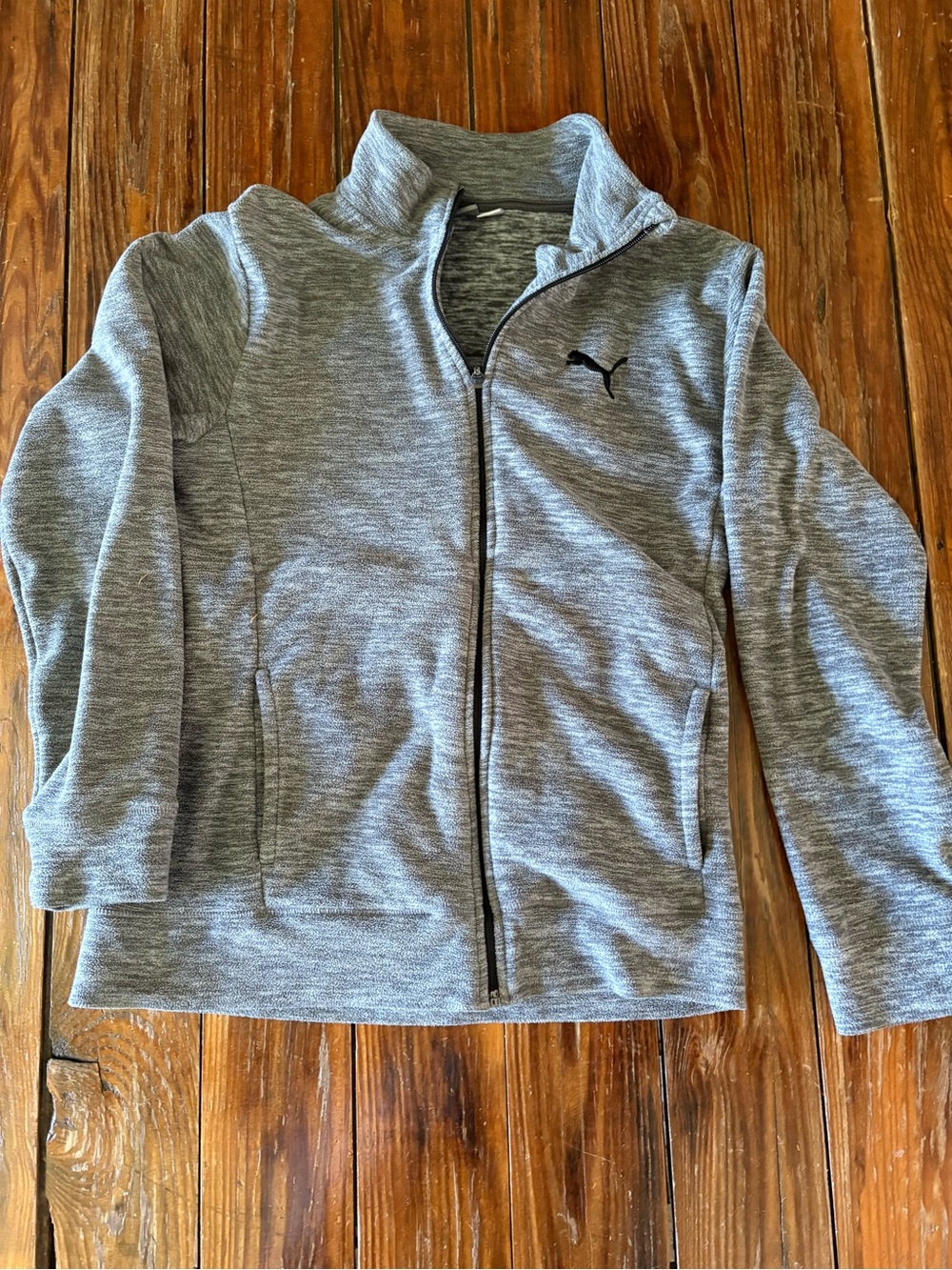 Puma Heather Grey Full-Zip Track Jacket